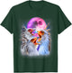 3 Secretary Bird Howling At The Moon Funny Bird Lover Birder T-Shirt - T-Shirt | Forest