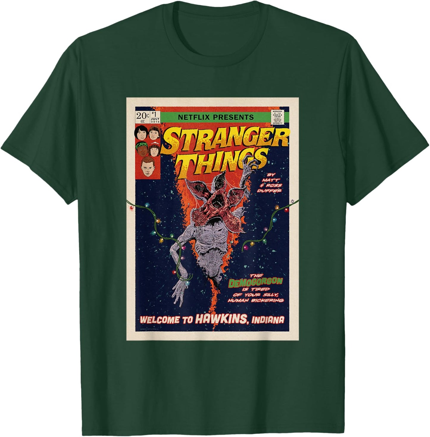 Stranger Things Welcome to Hawkins Comic Cover T-Shirt - T-Shirt | Forest