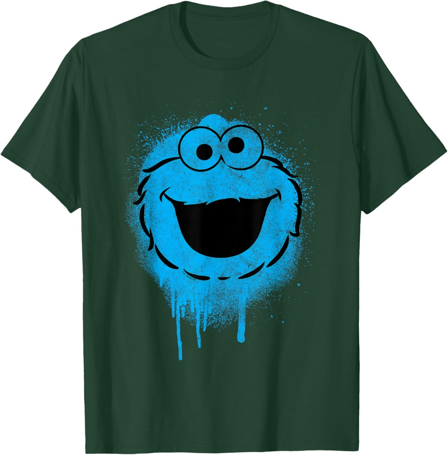 Sesame Street Cookie Monster Graffiti Face Halloween Costume T-Shirt - T-Shirt | Forest