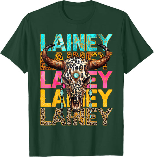 Western Cowgirl Lainey Name Personalized Birthday Girl T-Shirt - T-Shirt | Forest