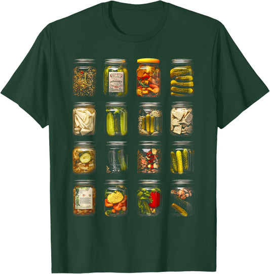 Adults Vintage Retro Canned Pickles Lovers T-Shirt - T-Shirt | Forest