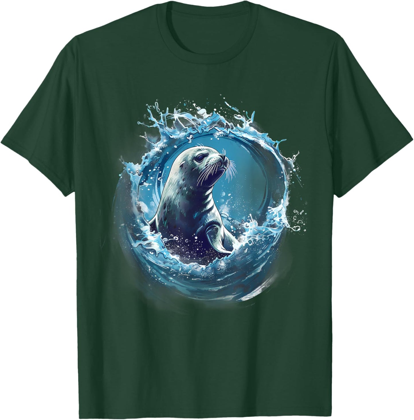 Seal Sea Ocean Animal Ocean Sea Seal Artwork Marine Mammal T-Shirt - T-Shirt | Forest