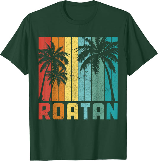 Roatan Beach Honduras Surfer Vintage Souvenir T-Shirt - T-Shirt | Forest