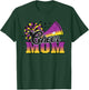 Football Cheer Mom Purple Yellow Black Pom Leopard T-Shirt - T-Shirt | Forest