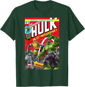 Marvel Legends Series Hulk and Wolverine Comic Cover T-Shirt - T-Shirt | Forest
