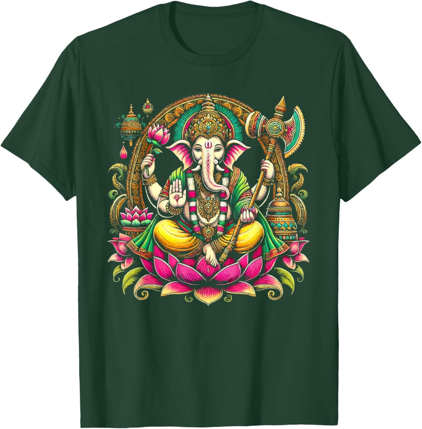 Ganesh Chaturthi Hindu Festival Elephant Lord Ganesha T-Shirt - T-Shirt | Forest