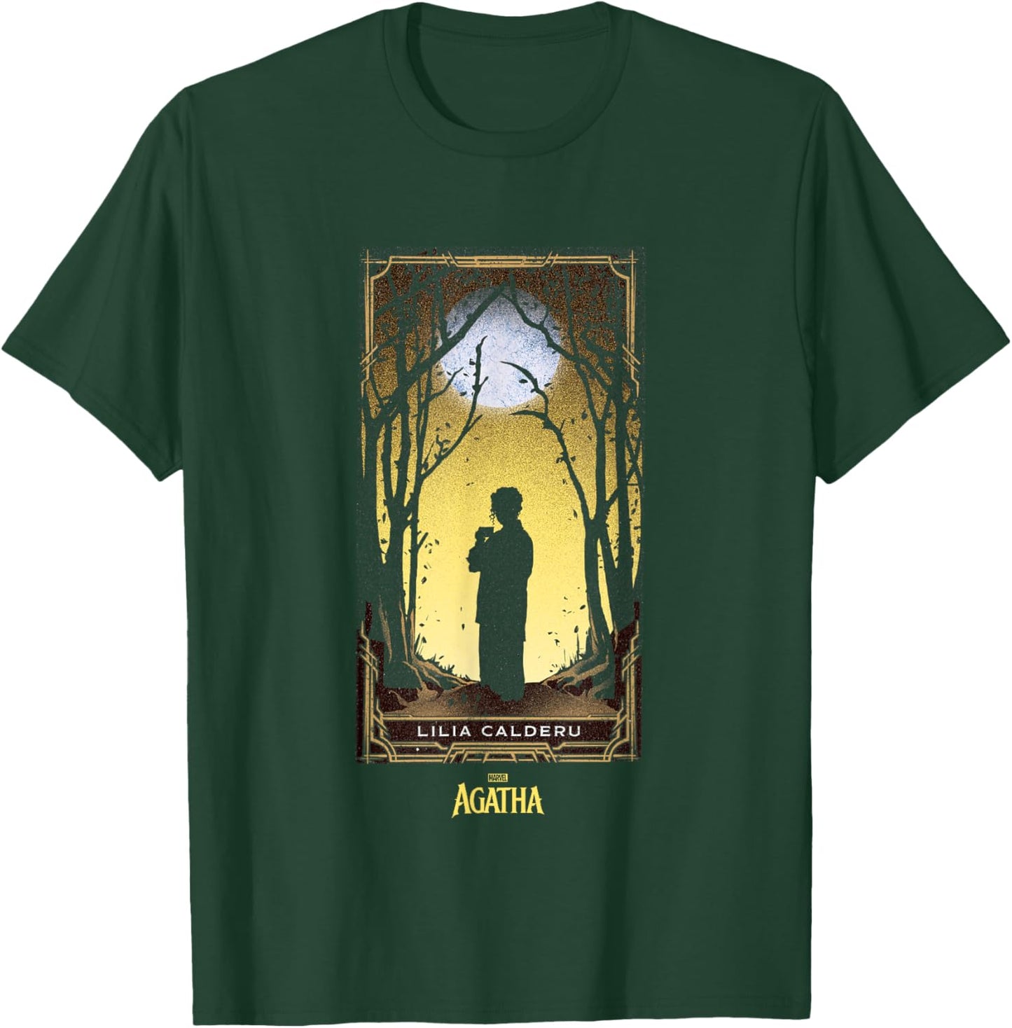 Marvel Agatha All Along Lilia Calderu Tarot Card Vintage T-Shirt - T-Shirt | Forest
