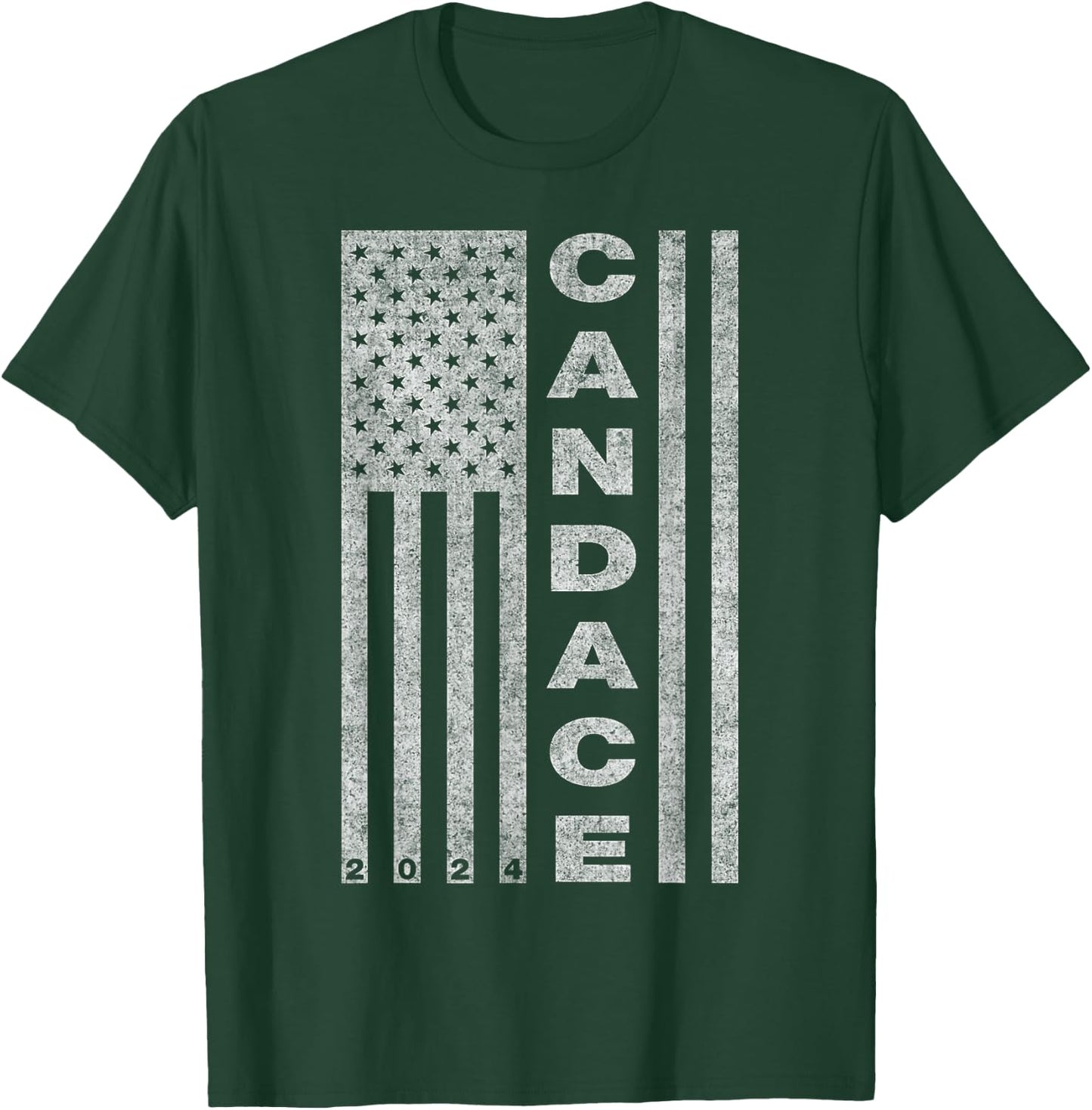 Vote Candace Owens for President 2024, Conservative USA Flag T-Shirt - T-Shirt | Forest