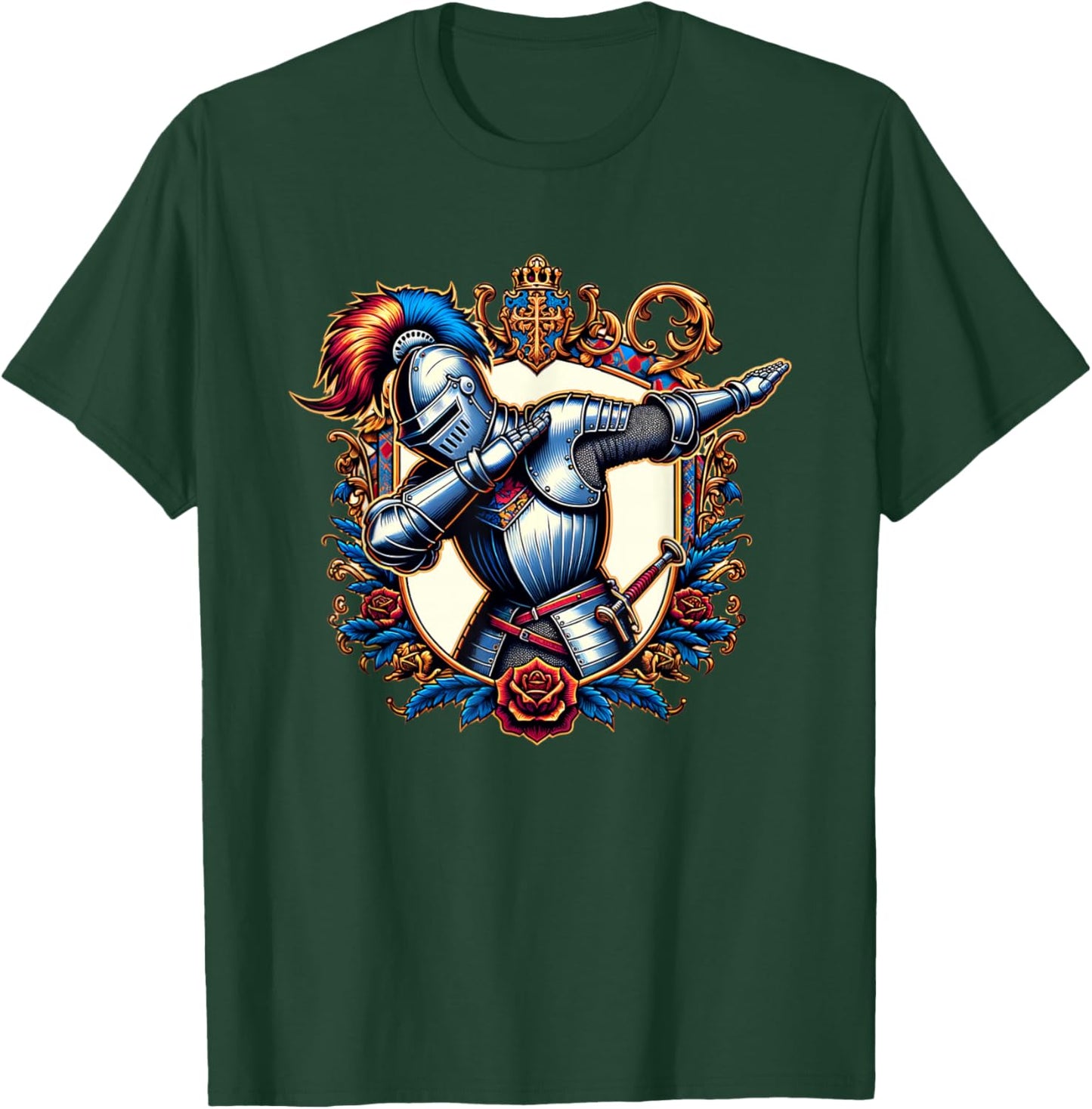 Ren Faire Dabbing Medieval Knight Funny Renaissance Faire T-Shirt - T-Shirt | Forest