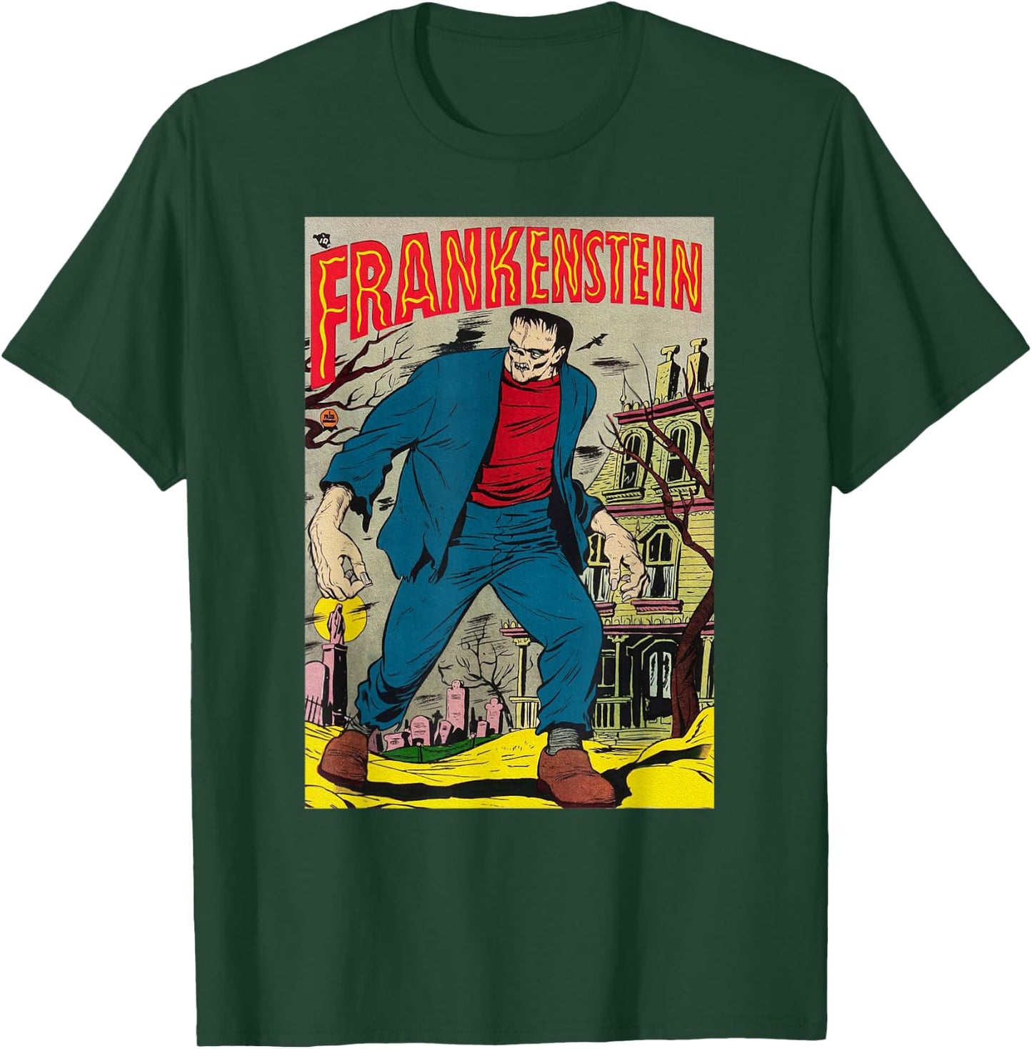 Classic Monster Poster Horror Comic Book Frankenstein T-Shirt - T-Shirt | Forest