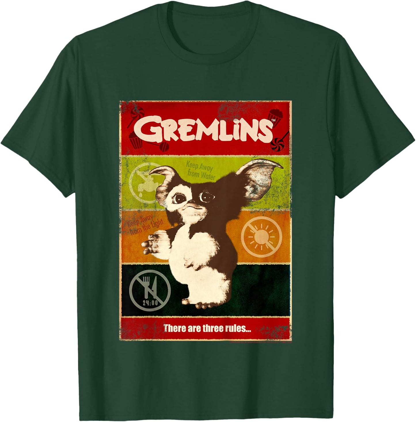 Kids Gremlins Gizmo Paneled Three Rules Poster T-Shirt - T-Shirt | Forest