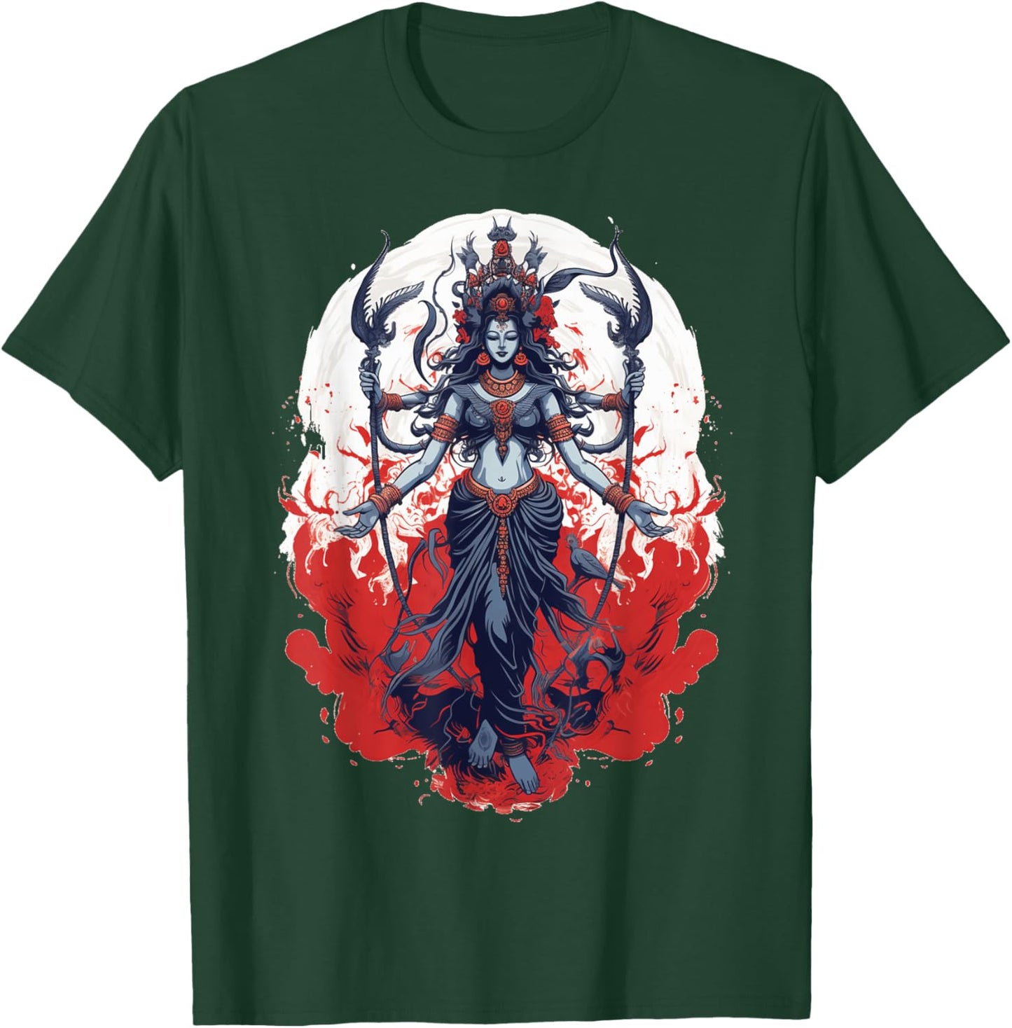 Kali Goddess of Death, Time and Doomsday Hindu Yoga Women T-Shirt - T-Shirt | Forest