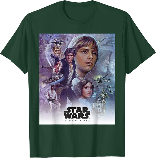 Star Wars Celebration Mural A New Hope Movie Logo T-Shirt - T-Shirt | Forest