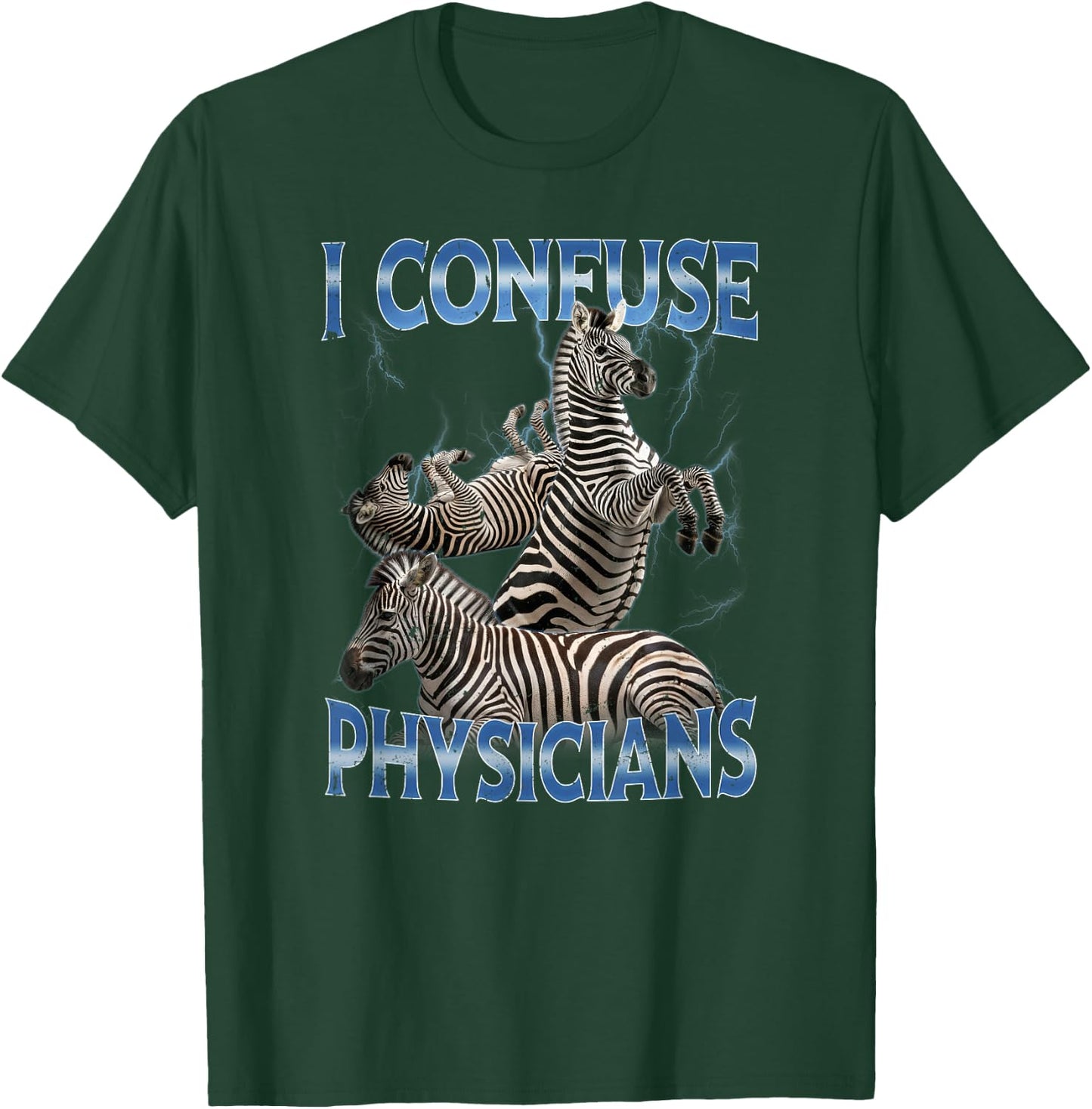 I Confuse Physicians Zebra Ribbon Rare Disease Awareness T-Shirt - T-Shirt | Forest