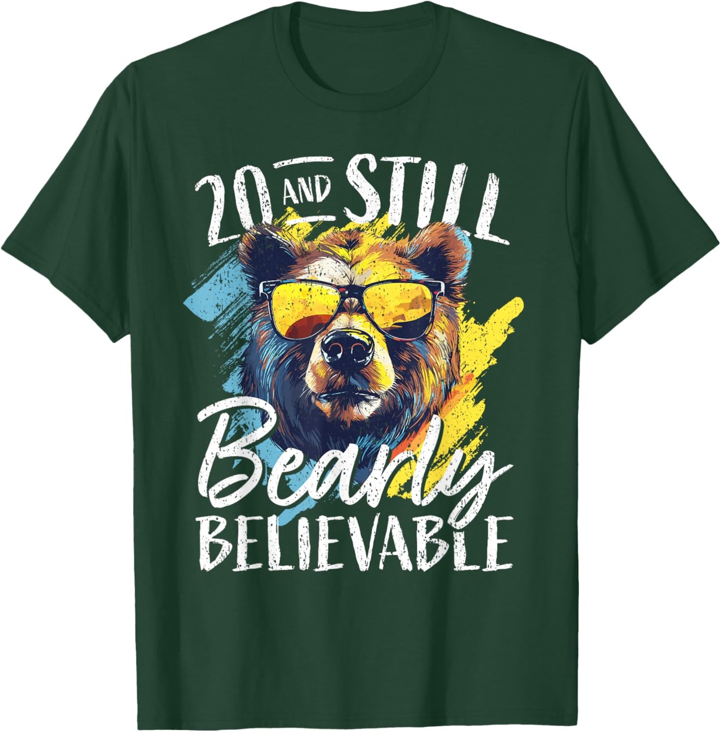20th Birthday Father Bear Age 20 Years T-Shirt - T-Shirt | Forest