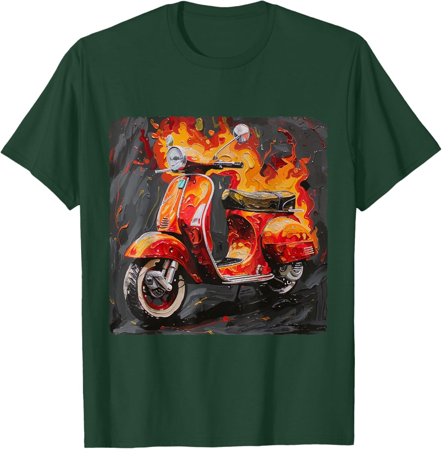 Motorroller Mofa Moped Scooter Rollerfahrer Geschenke T-Shirt - T-Shirt | Forest
