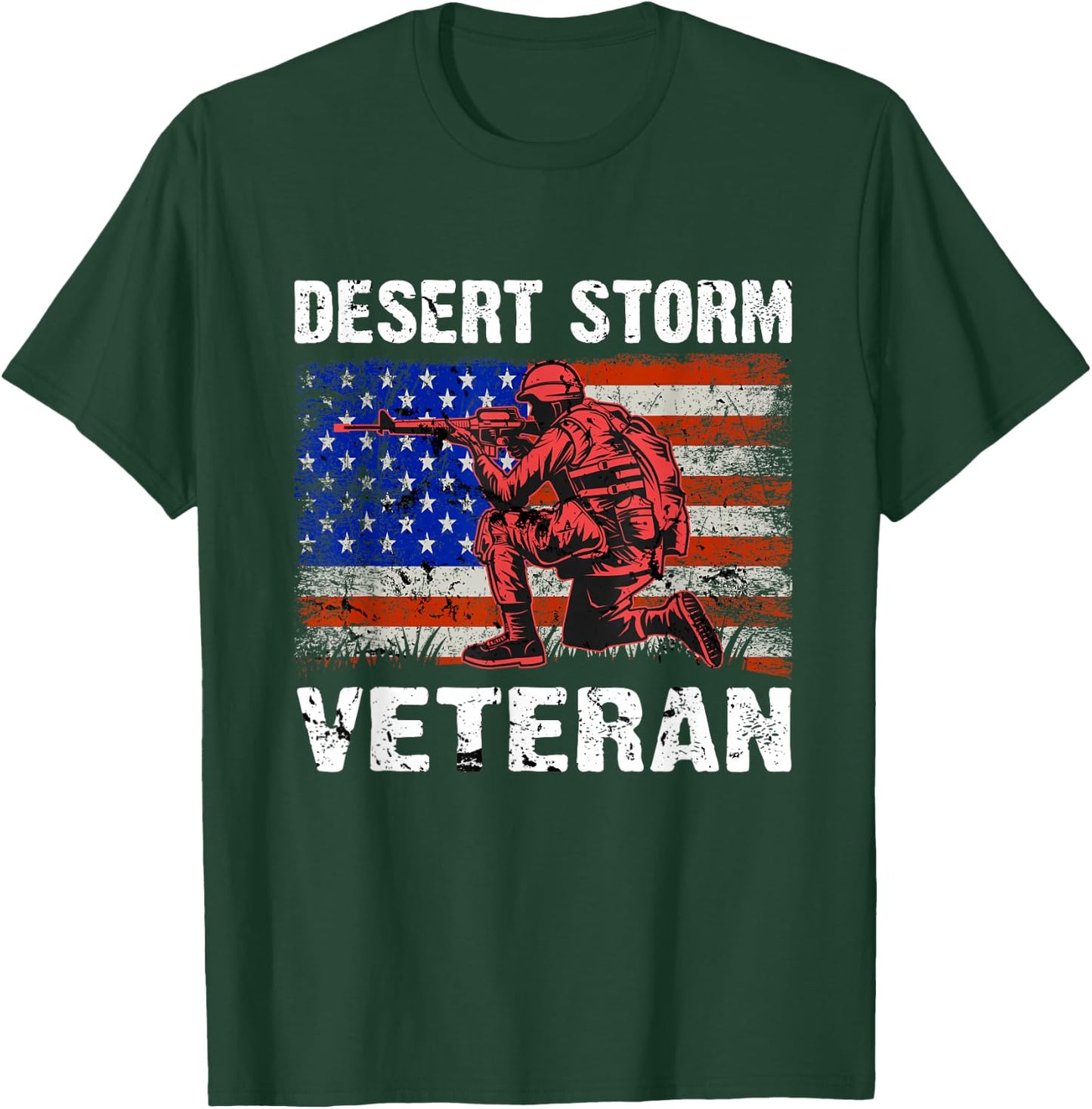 Operation Desert Storm Desert Shield Veteran T-Shirt - T-Shirt | Forest