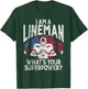 Football Lineman Gifts & Football Lineman Gear I Am A Lineman Whats Your Superpower Black T-Shirt - T-Shirt | Forest