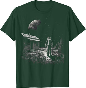 Astronaut Moon Nature Artwork Graphic Astronaut T-Shirt - T-Shirt | Forest