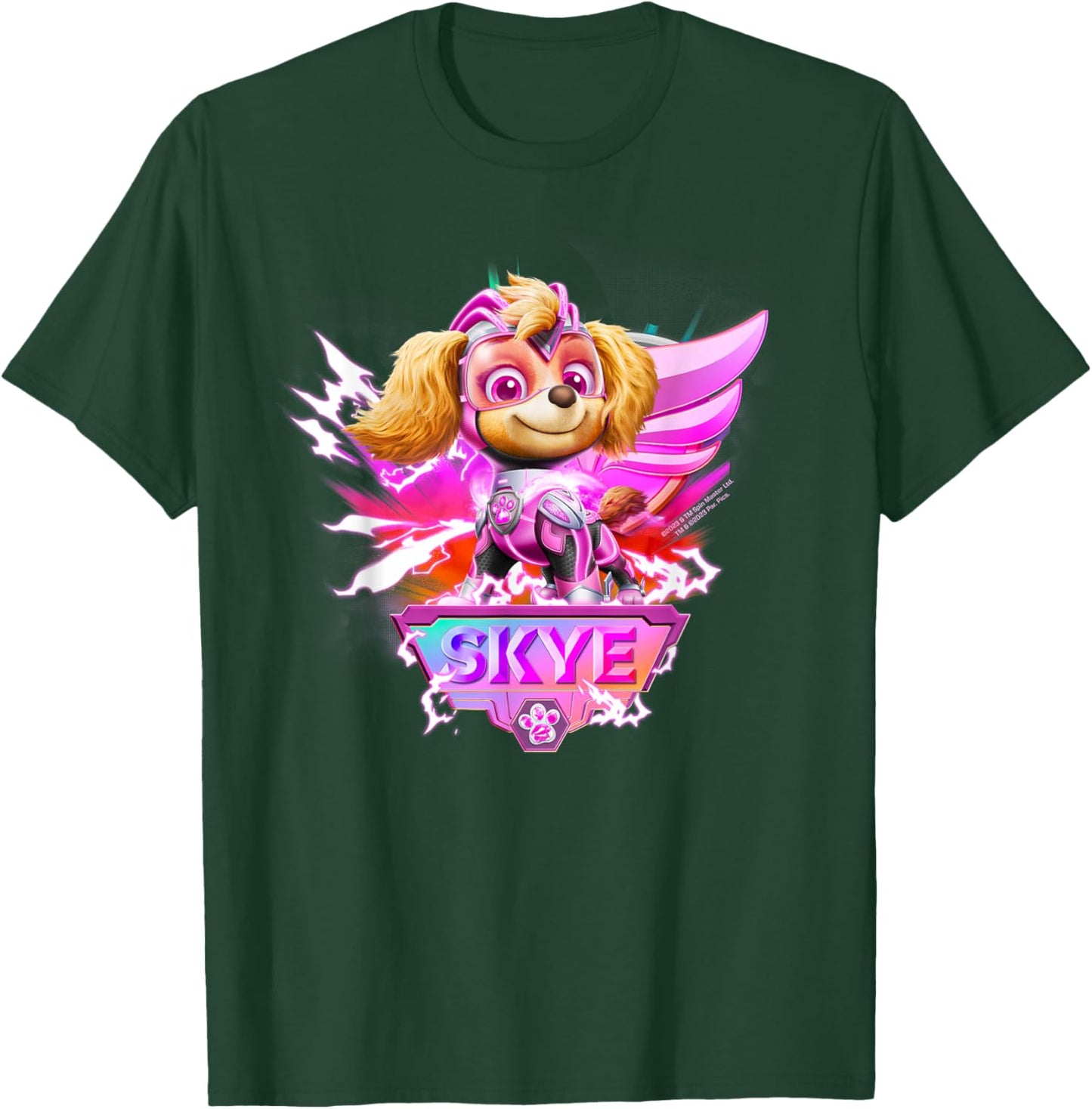 PAW Patrol: The Mighty Movie Skye Lightning Action T-Shirt - T-Shirt | Forest