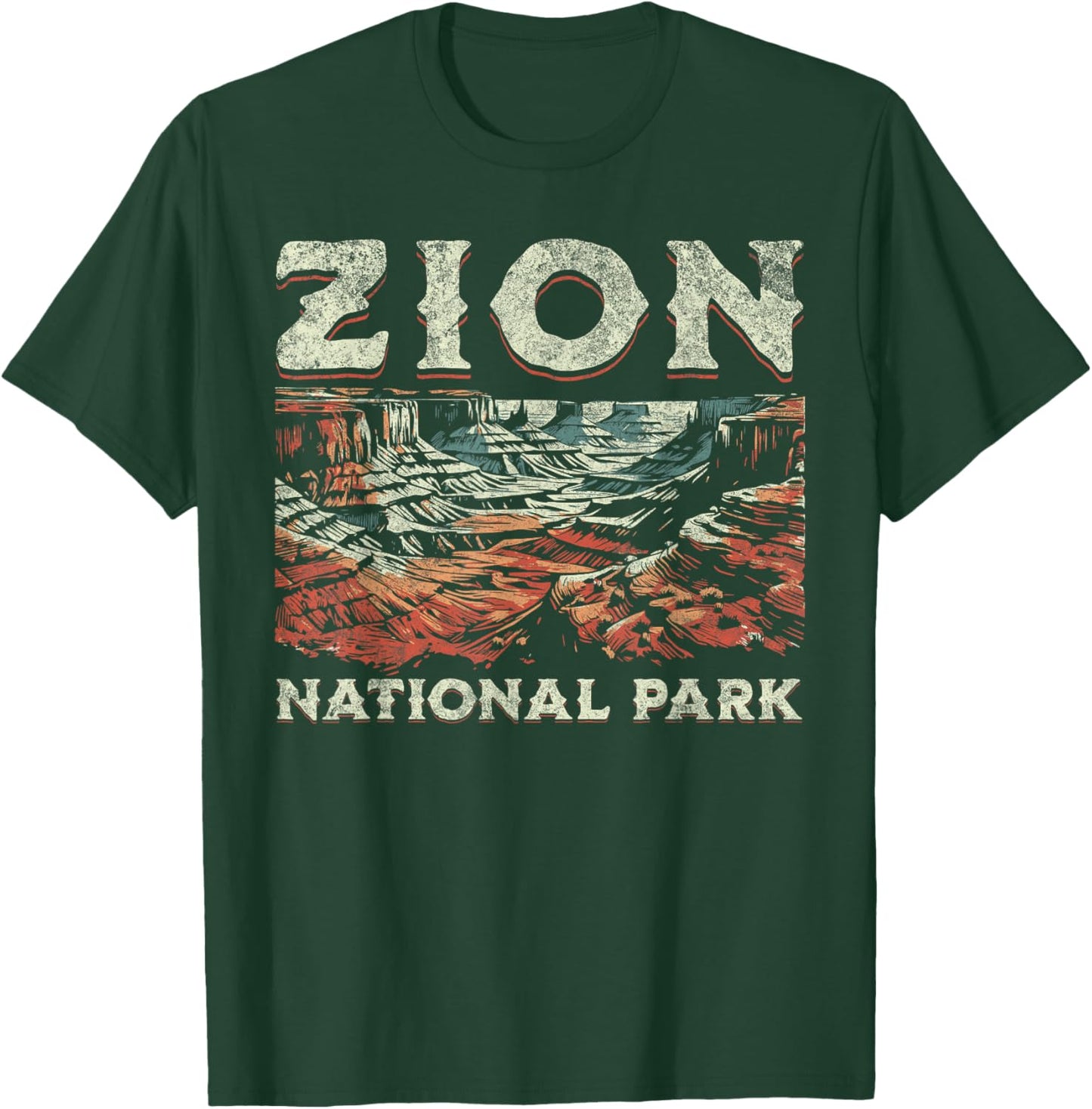 Zion National Park , Small, Grey T-Shirt - T-Shirt | Forest