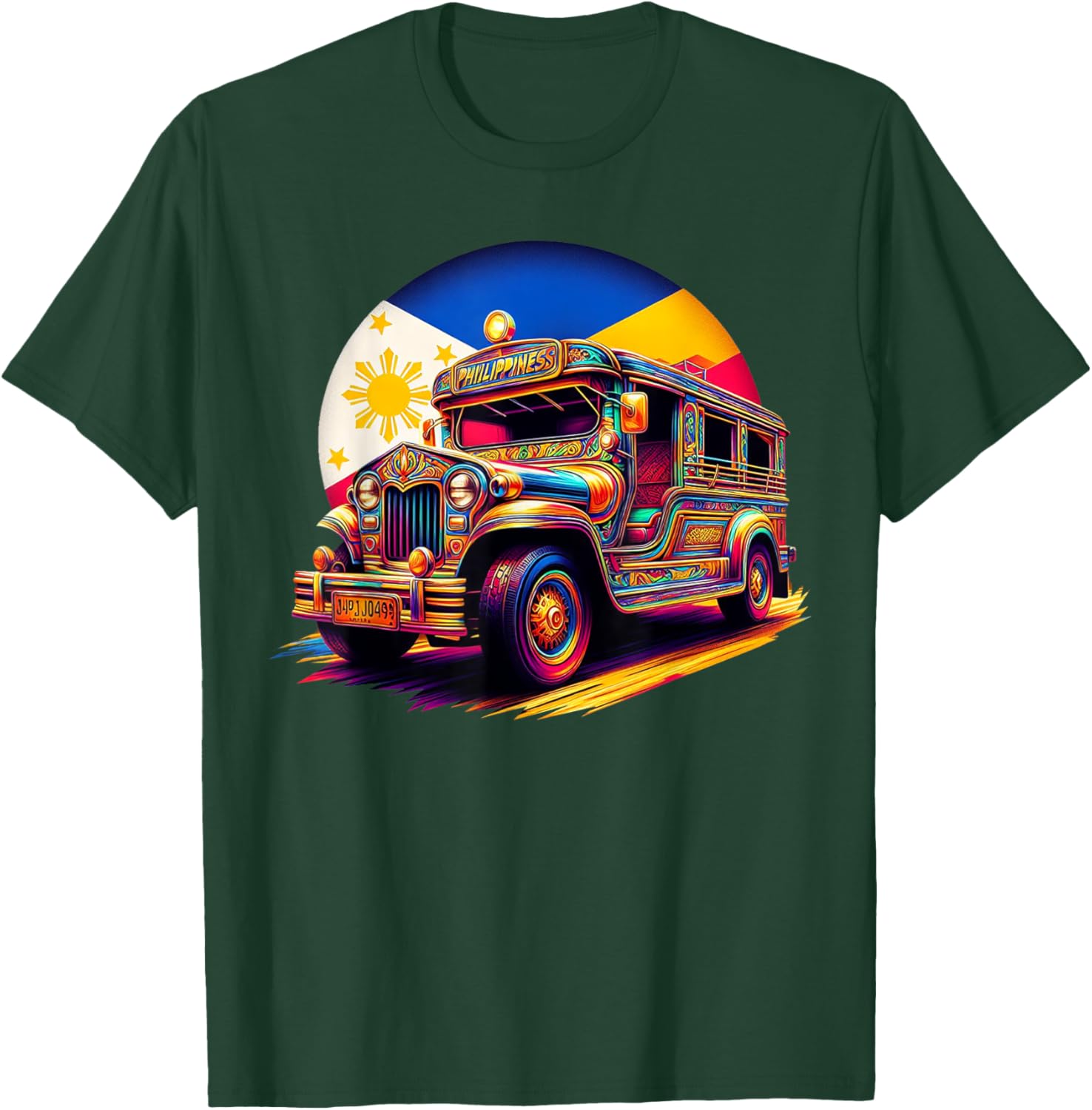 Philippines Flag Proud Filipino Souvenir Philippines Jeepney T-Shirt - T-Shirt | Forest