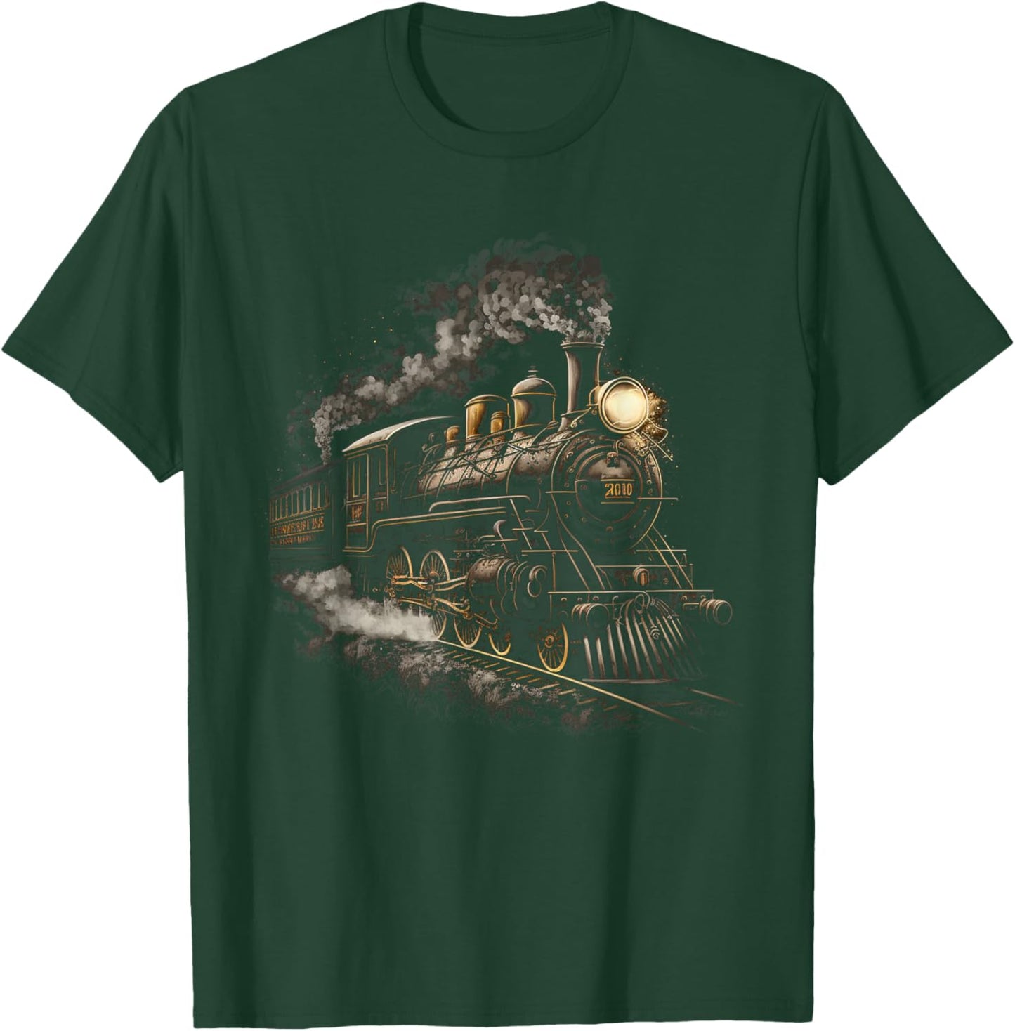 Train Vintage Locomotive Model Railroad Train Lover T-Shirt - T-Shirt | Forest