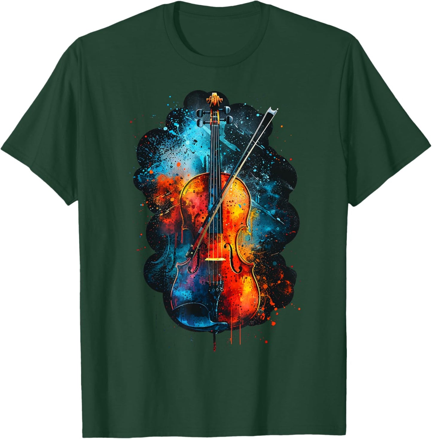 Cool Colorful Viola musician T-Shirt - T-Shirt | Forest
