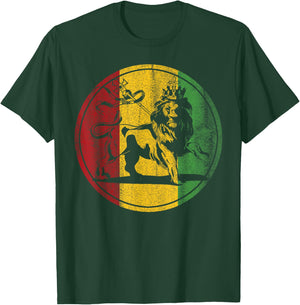 Rasta Rastafarian Rastafari Lion Reggae Jamaica Jamaican T-Shirt - T-Shirt | Forest