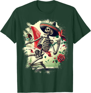 Mexico Gift Rose Tijuana Mexican Hispanic Pride Poncho T-Shirt - T-Shirt | Forest