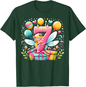 Kinderfeen-Thema 7. Geburtstag Party 7. Fee Geburtstag T-Shirt - T-Shirt | Forest