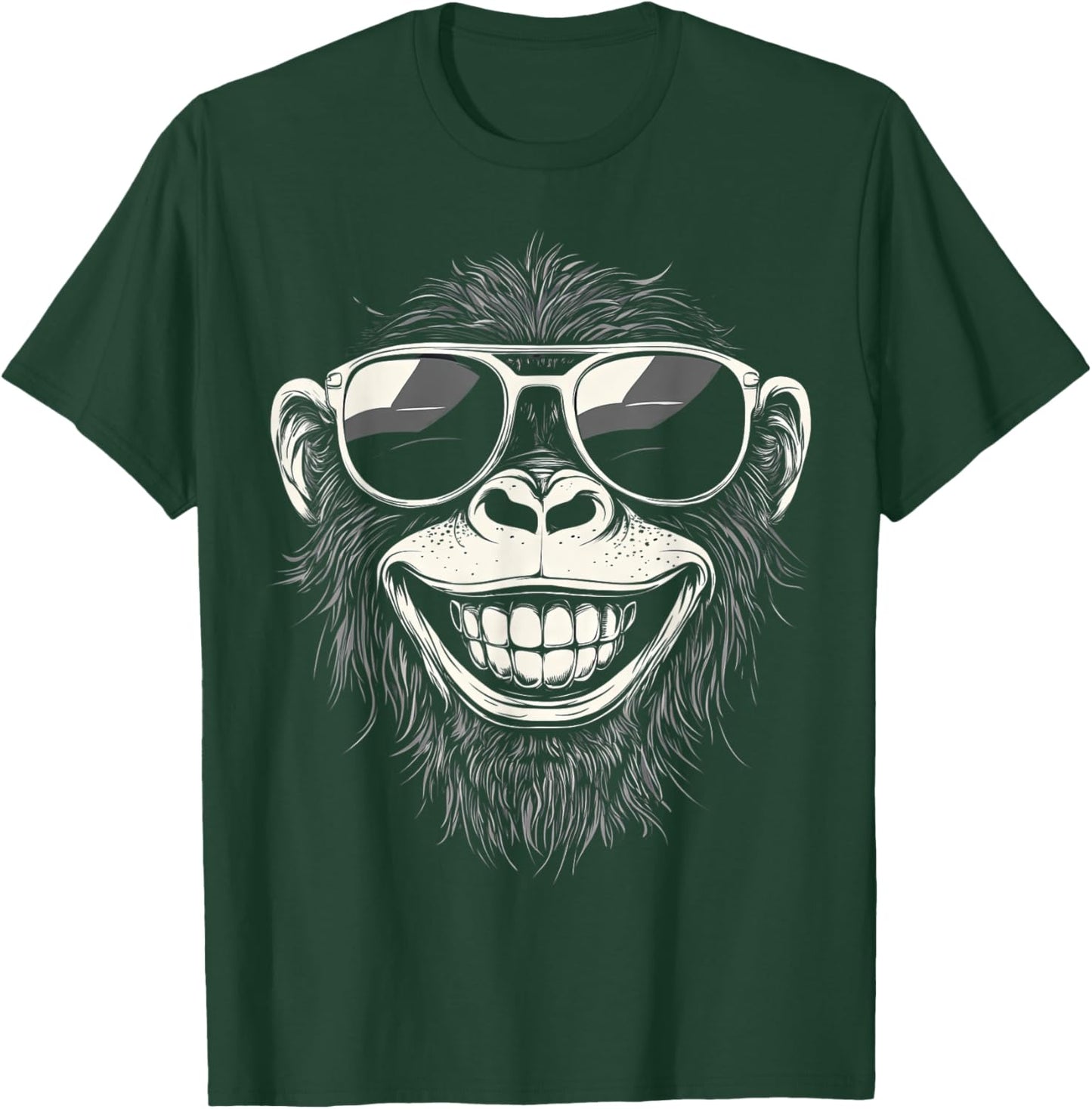 Funny Monkey with sunglasses cool Graffiti Urban art street T-Shirt - T-Shirt | Forest