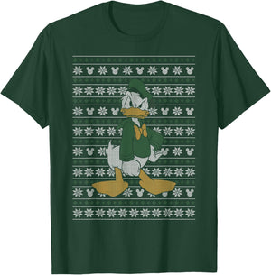 Disney Donald Duck Christmas Sweater Style T-Shirt - T-Shirt | Forest