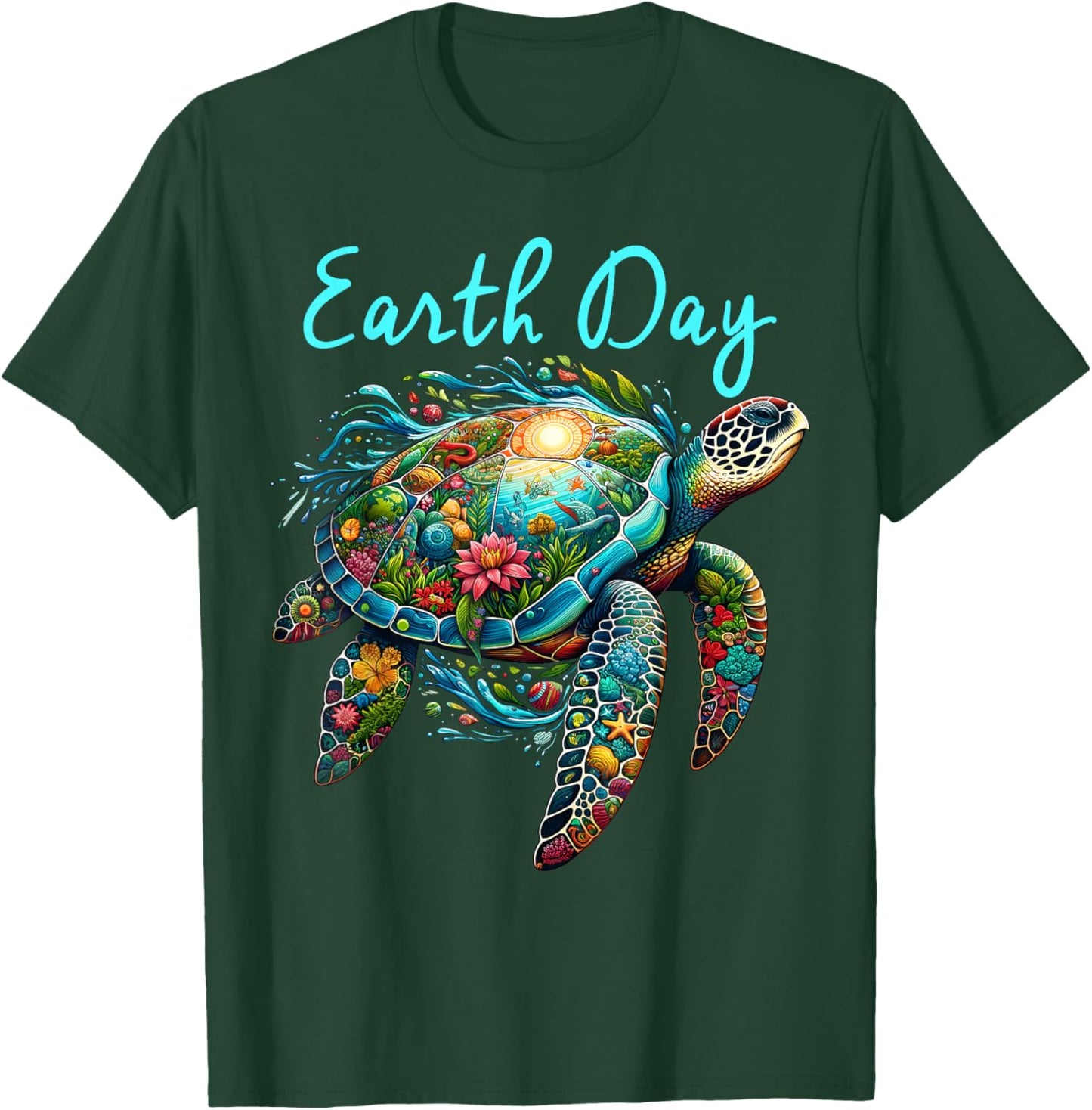 Sea Turtle Earth Day Save The Earth T-Shirt - T-Shirt | Forest
