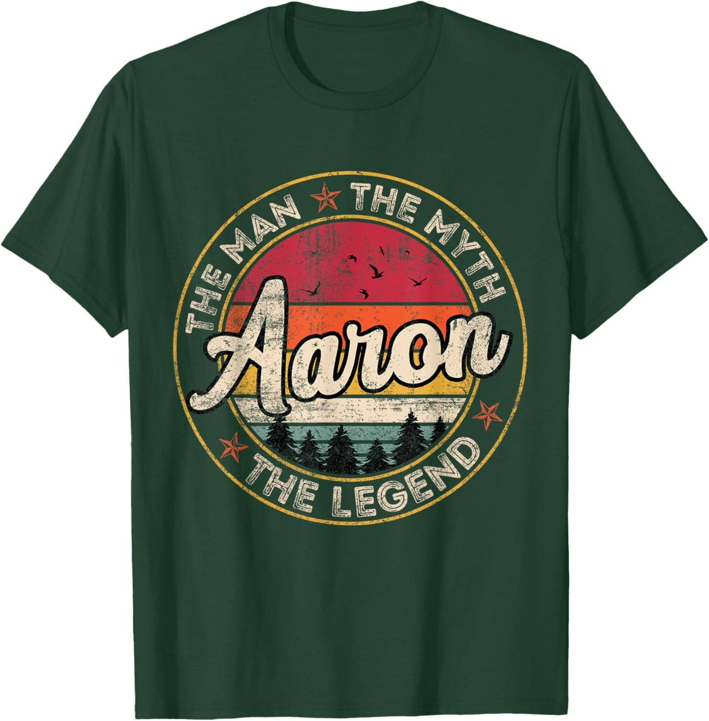 Aaron The Man The Myth The Legend Personalized Name T-Shirt - T-Shirt | Forest