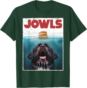 Funny Newfoundland Dog, Newfie Lab Jowls Burger, Dog Mom Dad T-Shirt - T-Shirt | Forest
