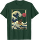Black and Tan Coonhound Japanese Kanagawa Wave Funny Surf T-Shirt - T-Shirt | Forest