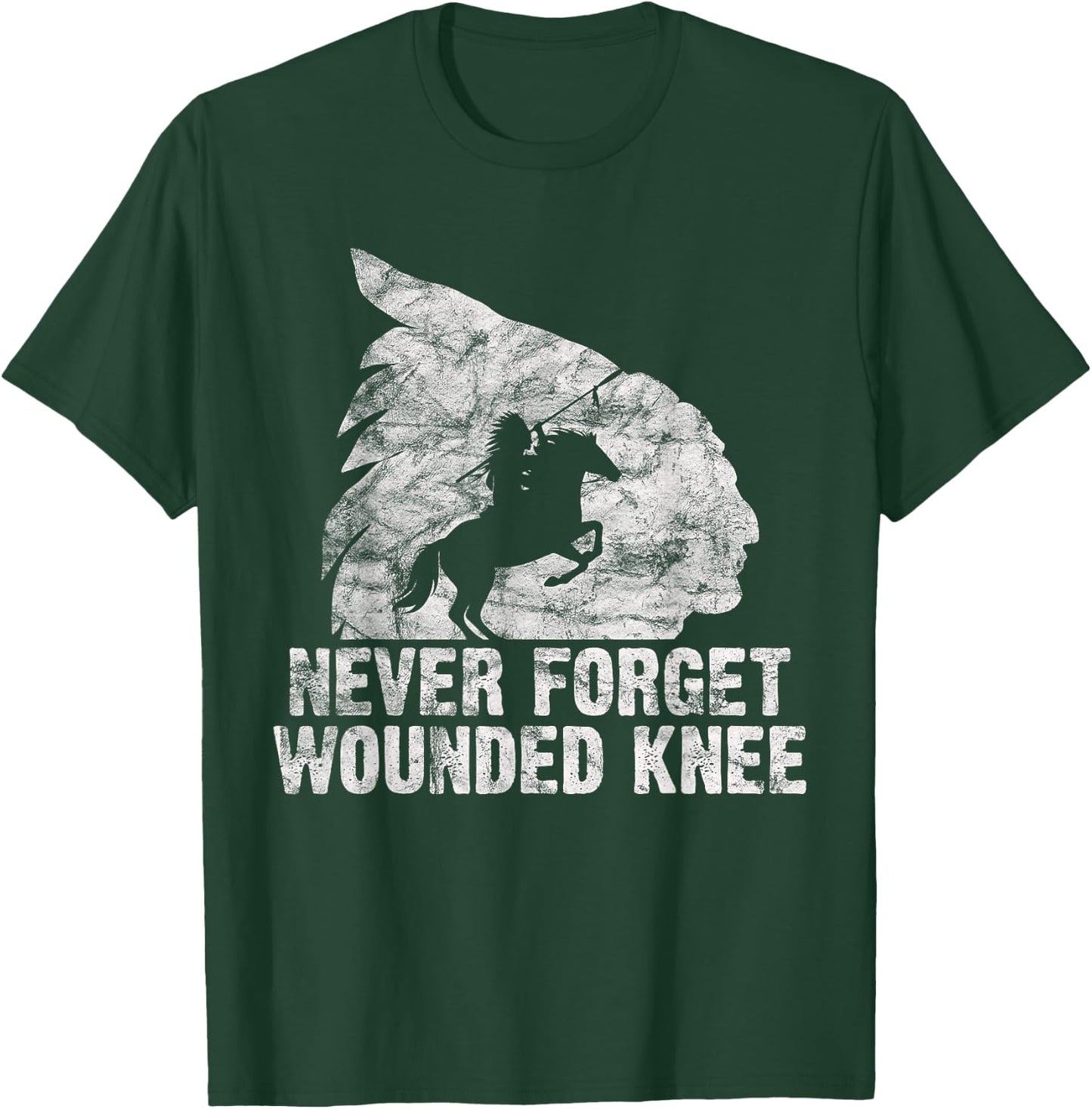 Wounded Knee Native American Lakota Tribe Chief vintage T-Shirt - T-Shirt | Forest
