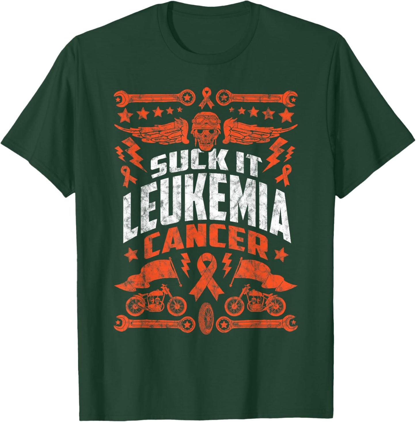 Suck It Leukemia | Motorcycle T-Shirt - T-Shirt | Forest