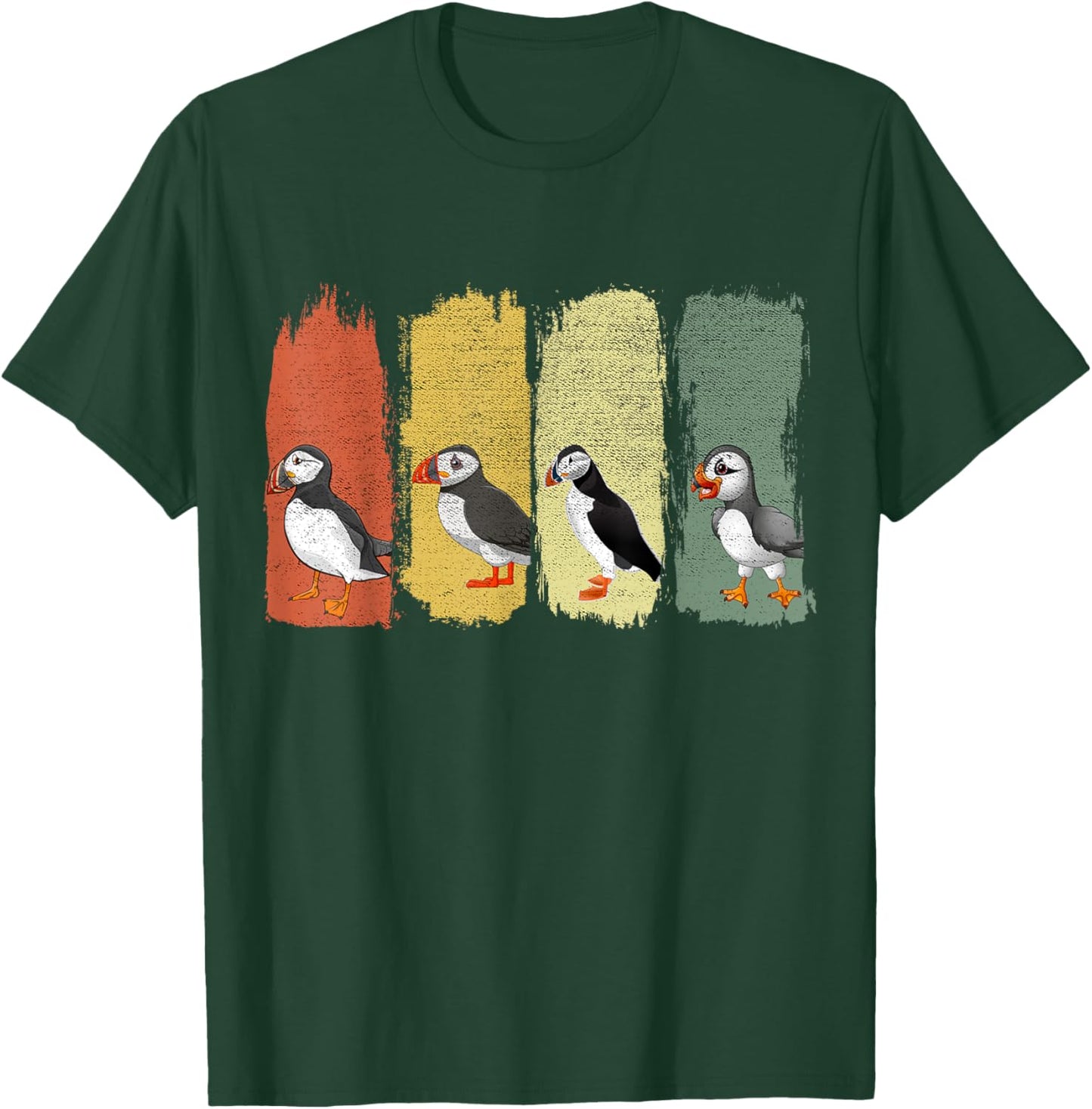 Retro Puffin Bird T-Shirt - T-Shirt | Forest