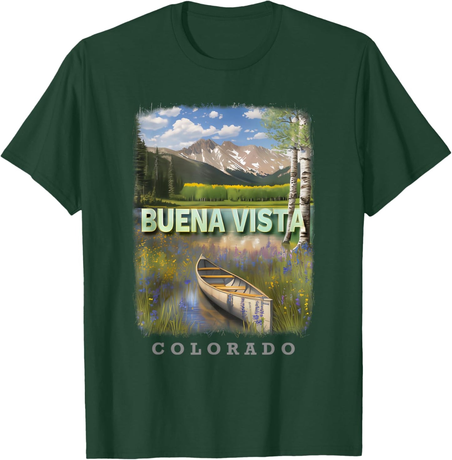 Buena Vista Colorado CO Tranquil Wilderness SD068 T-Shirt - T-Shirt | Forest