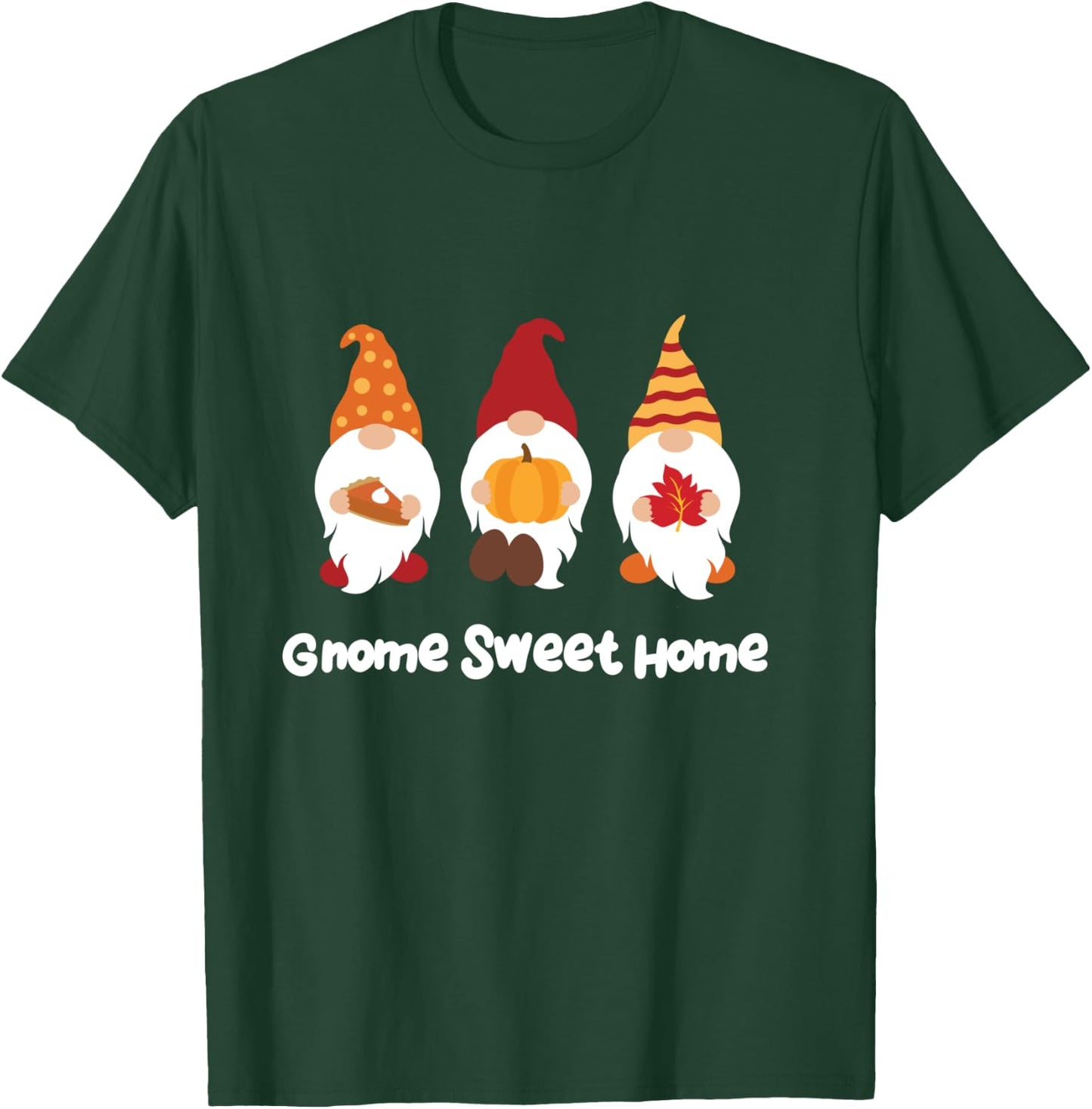 Autumn Gnome Gift Men Women Kids Thanksgiving Fall Gnome T-Shirt - T-Shirt | Forest