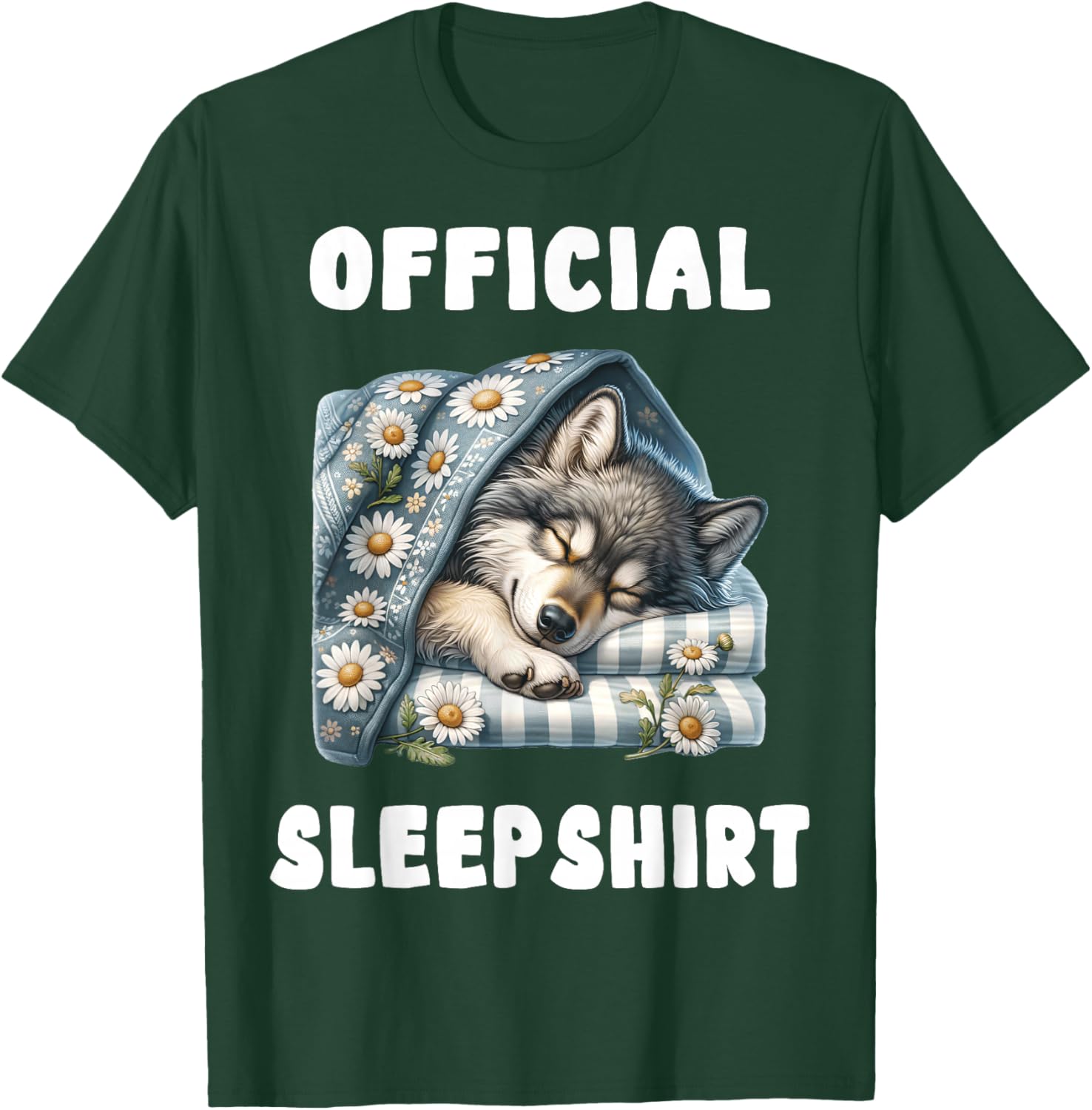Wolf - Official Sleepshirt Pajamas Nightgown T-Shirt - T-Shirt | Forest