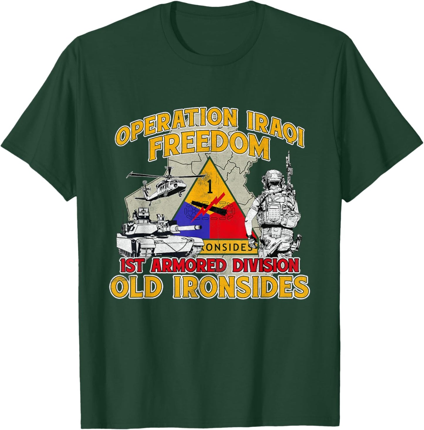 1st Armored Division - Operation Iraqi Freedom OIF Veteran T-Shirt - T-Shirt | Forest