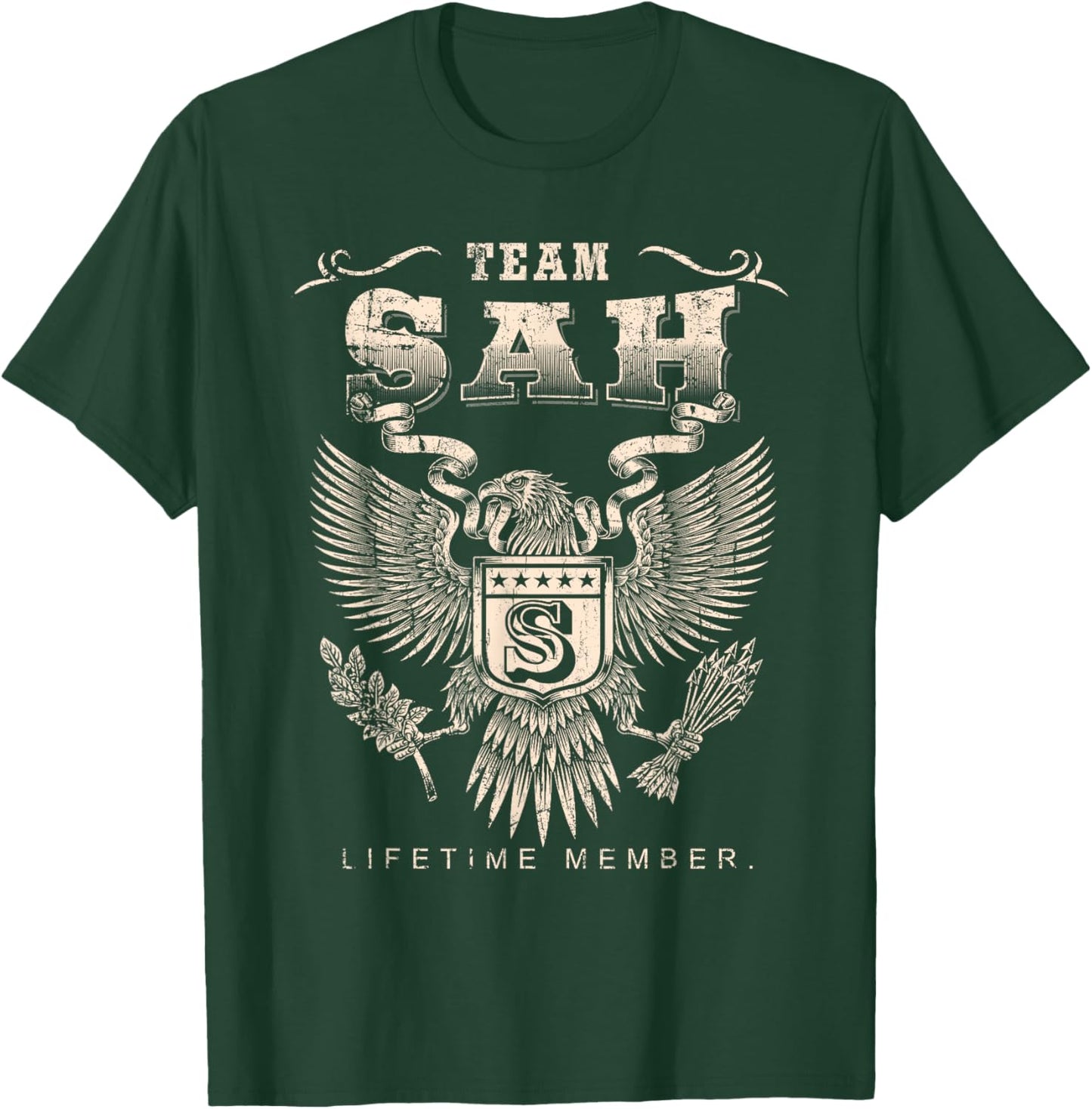 Team Sah Lifetime Member - Sah Name T-Shirt - T-Shirt | Forest
