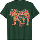 English Bulldog Flower T shirt Dog Silhouette Floral Gift Men Women Girls Kids T-Shirt - T-Shirt | Forest