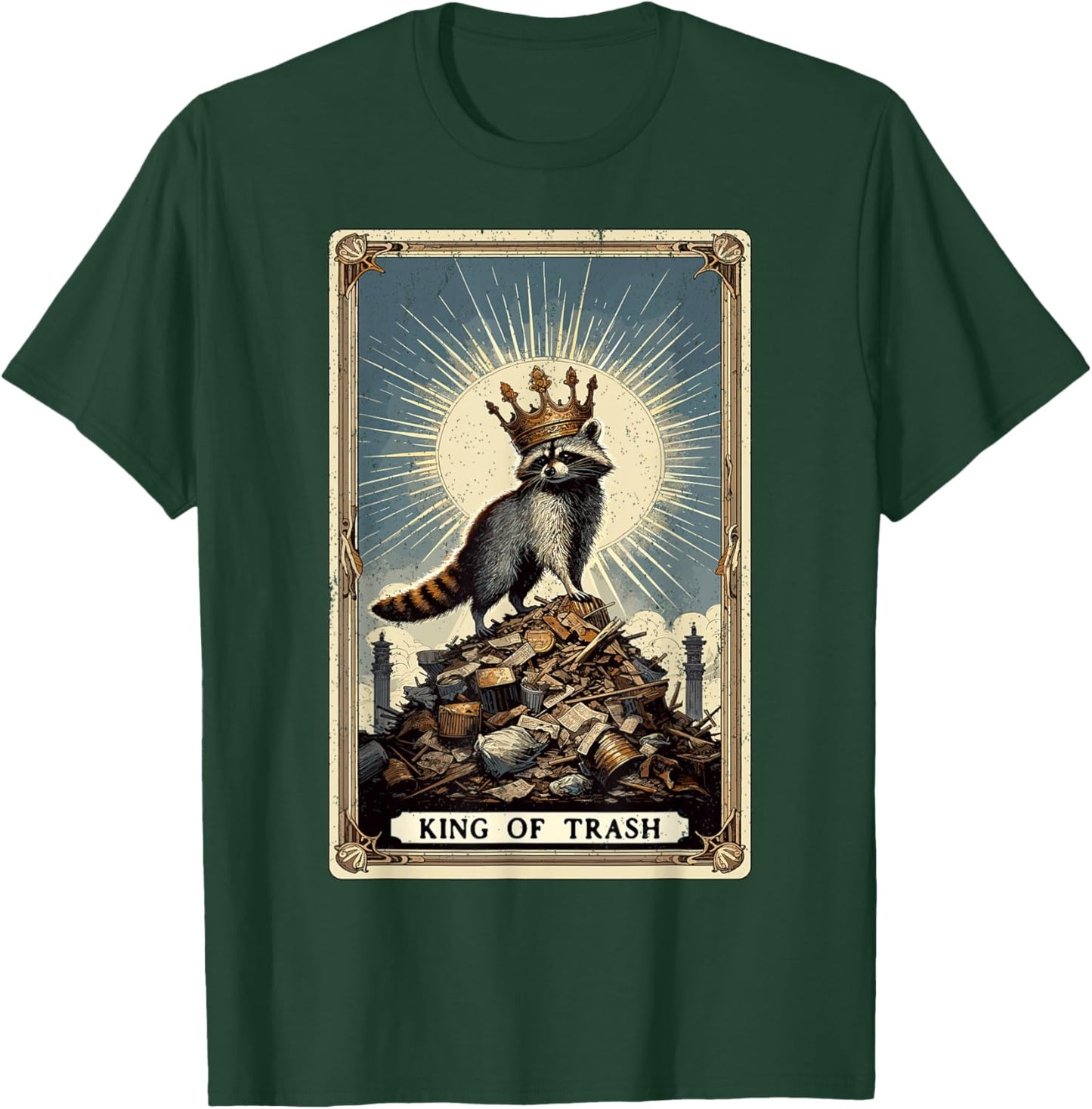 King Of Trash Racoon Tarotkarte Waschbär T-Shirt - T-Shirt | Forest