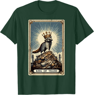 King Of Trash Racoon Tarot Card Raccoon T-Shirt - T-Shirt | Forest