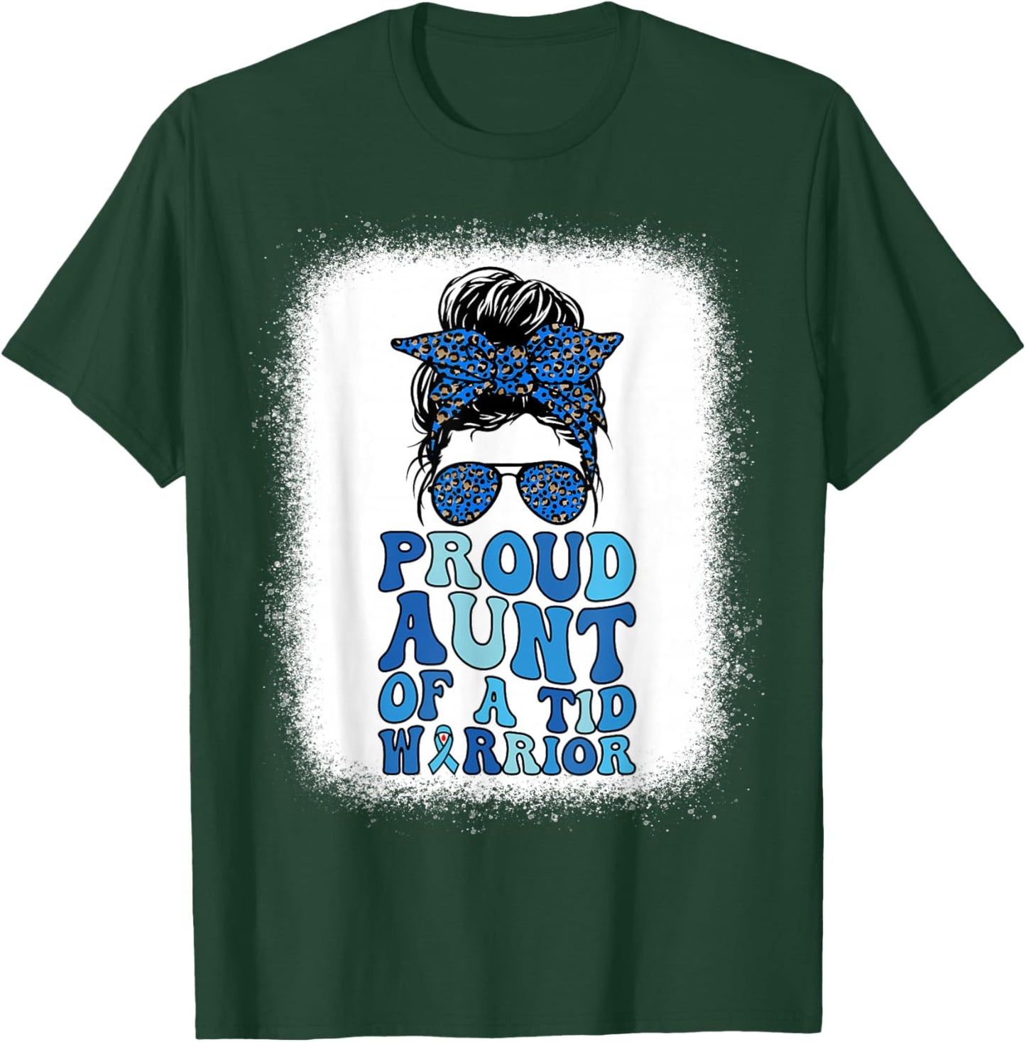 Type 1 Diabetes Awareness Proud Aunt Of A T1D Warrior T-Shirt - T-Shirt | Forest