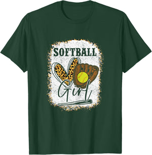 Softball Girls Softball T-Shirt - T-Shirt | Forest
